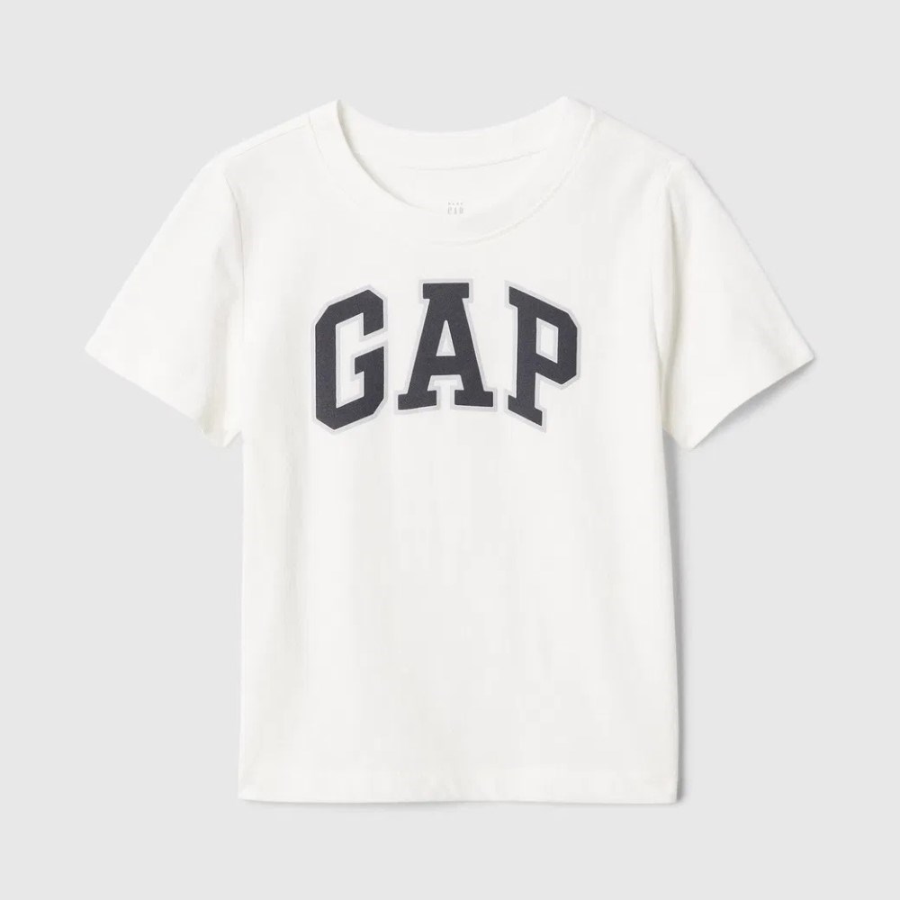 GAP Logo Erkek Bebek Kısa Kol T-shirt Beyaz