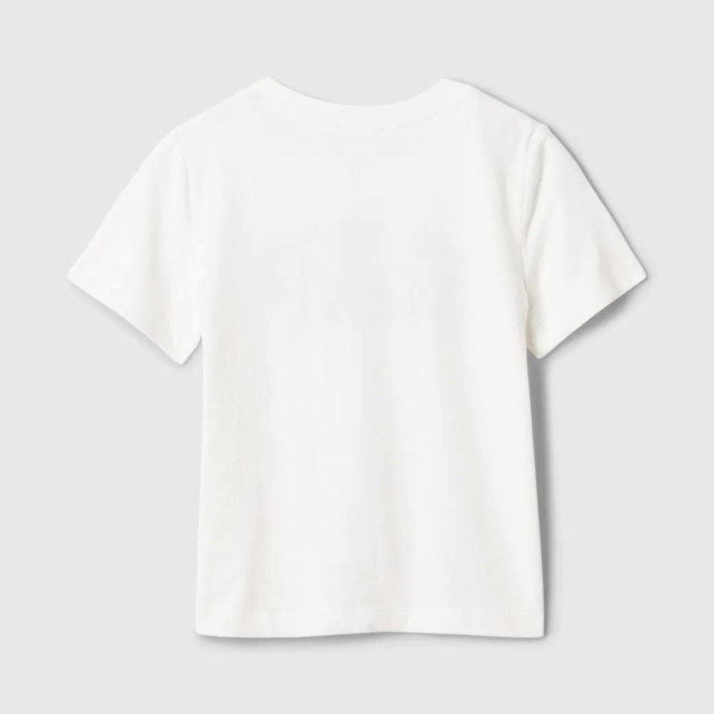 GAP Logo Erkek Bebek Kısa Kol T-shirt Beyaz