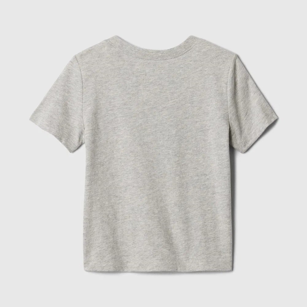 GAP Logo Erkek Bebek Kısa Kol T-shirt Gri