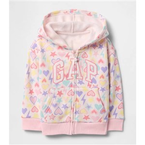 GAP Logolu Kız Bebek Relaxed Fermuarlı S-Shirt Ceket