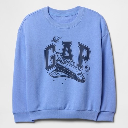 GAP Logolu Erkek Bebek Relaxed Havlu Kumaş S-Shirt Mavi