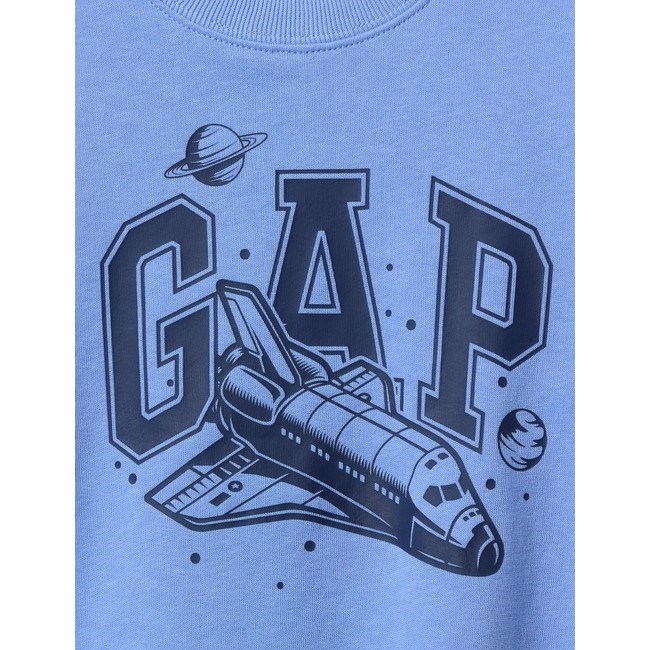 GAP Logolu Erkek Bebek Relaxed Havlu Kumaş S-Shirt Mavi