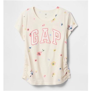 GAP Logolu Kız Çocuk Kısa Kol T-shirt