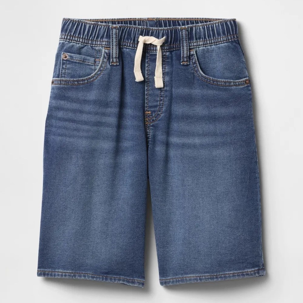GAP Erkek Çocuk Pull-On Sweatpant Jean Şort Mavi