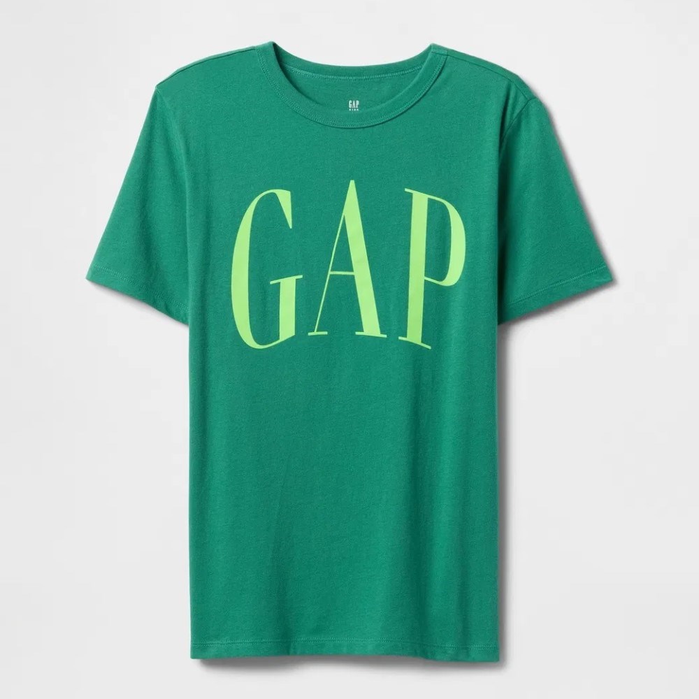 GAP Logolu Erkek Çocuk T-shirt Yeşil