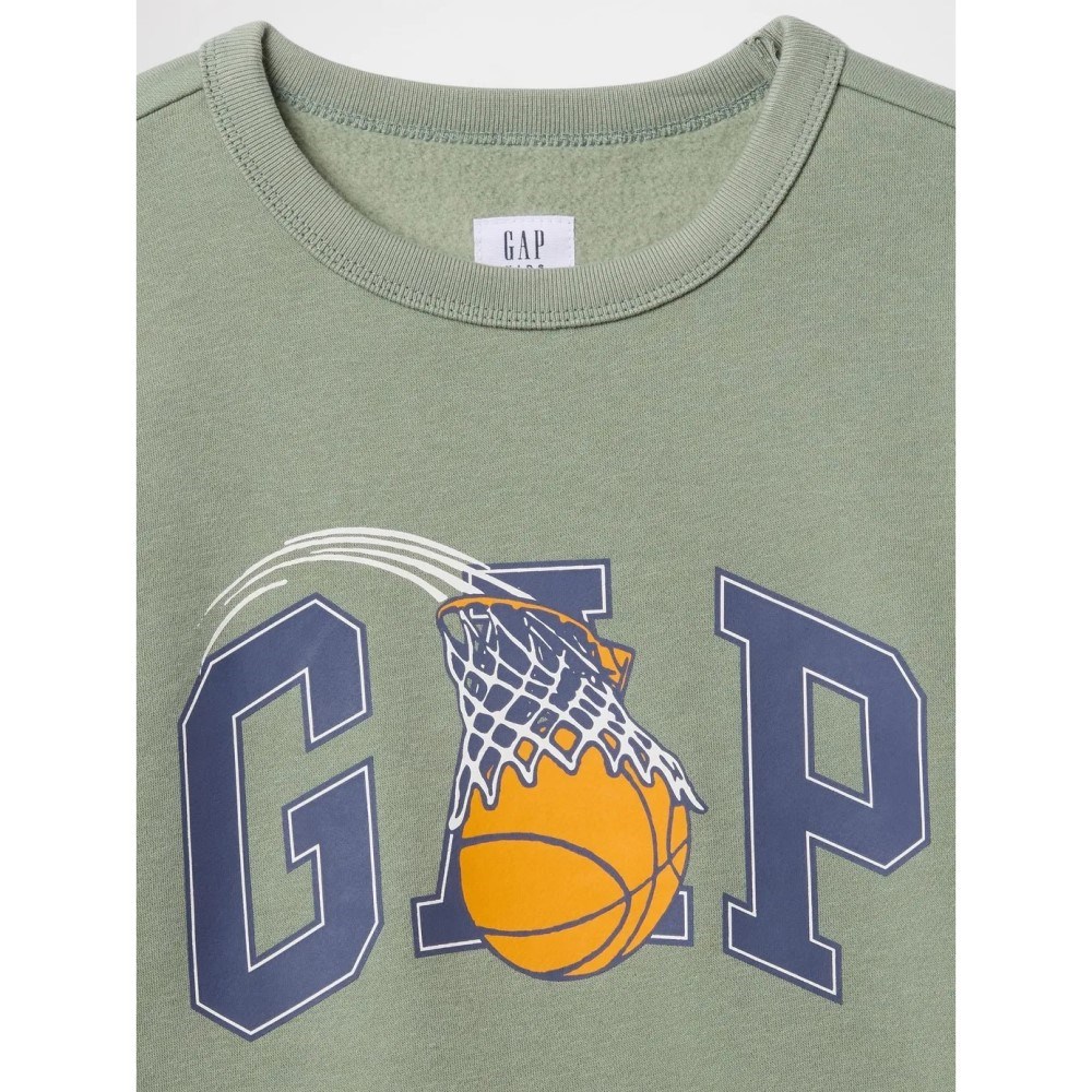 GAP Erkek Çocuk Logolu Sweatshirt Sarı
