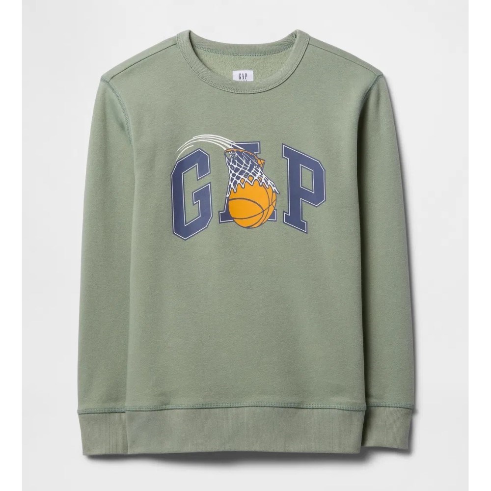 GAP Erkek Çocuk Logolu Sweatshirt Sarı
