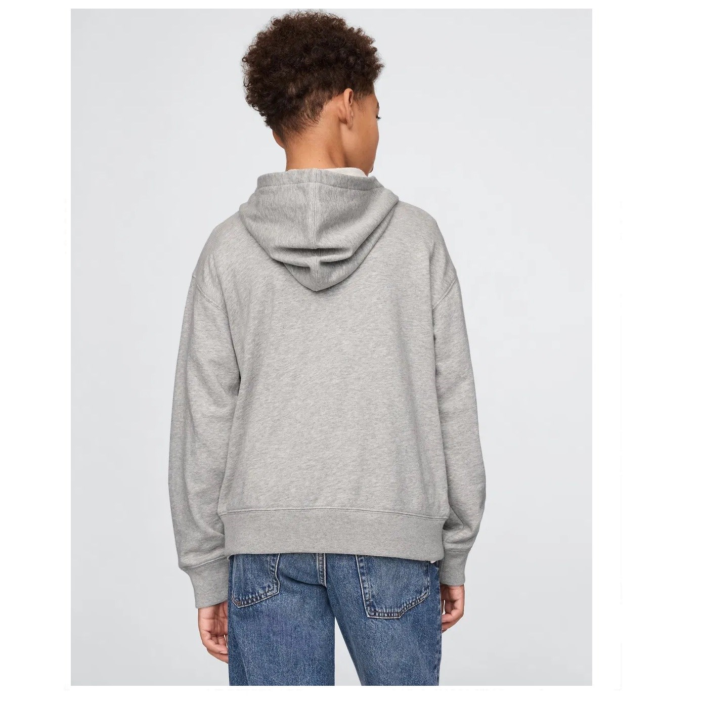 GAP Logolu Erkek Çocuk Relaxed Fermuarlı S-shirt Ceket Gri
