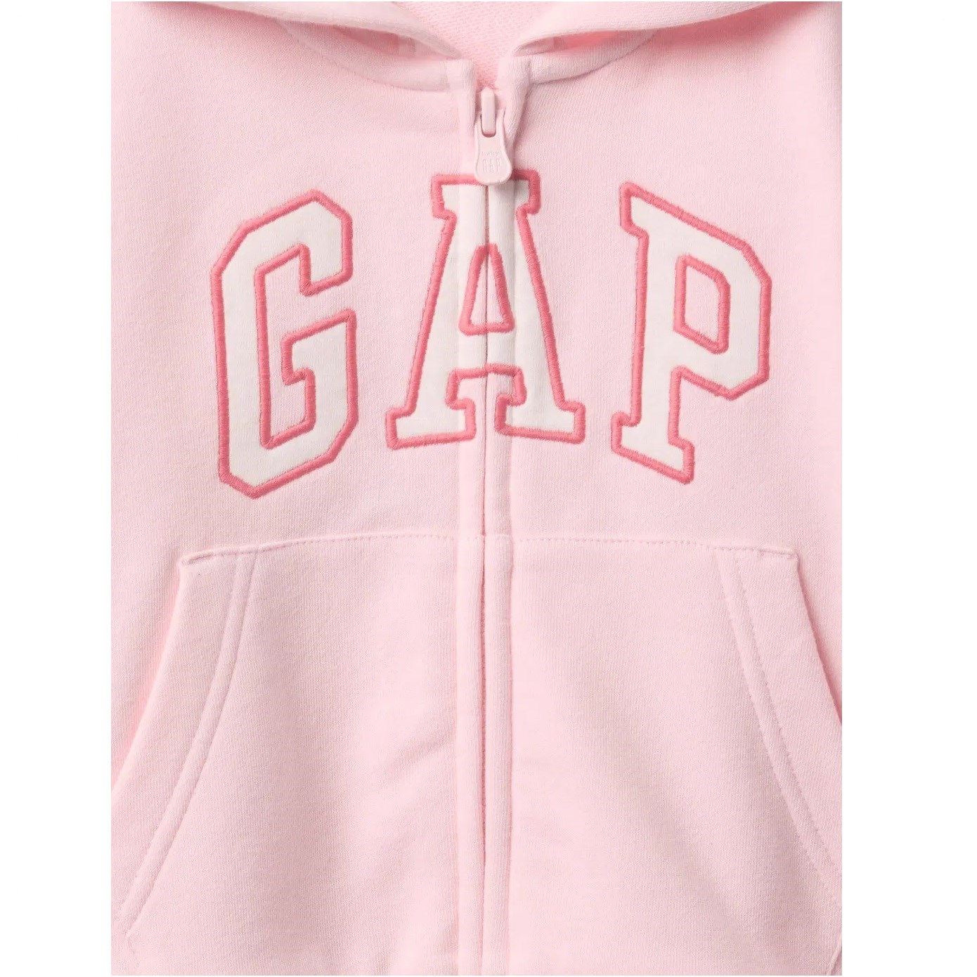 GAP Logolu Kız Bebek Relaxed Fermuarlı S-Shirt Ceket Pembe