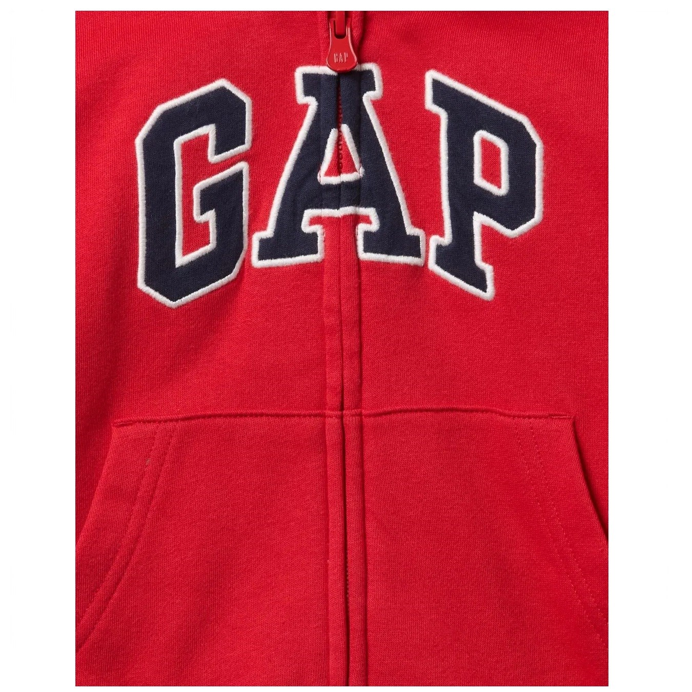 GAP Logolu Erkek Bebek Relaxed Fermuarlı S-Shirt Ceket Kırmızı