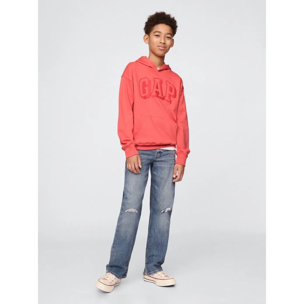 GAP Logolu Erkek Bebek Relaxed Havlu Kumaş S-Shirt Turuncu