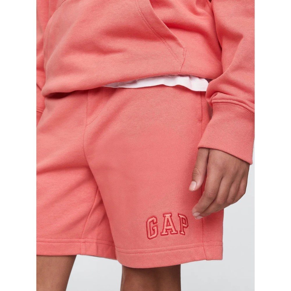 GAP Erkek Çocuk Logo Pull-On Relaxed Havlu Kumaş Şort Pembe