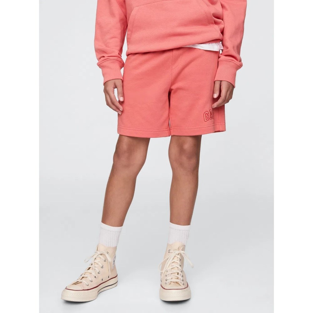 GAP Erkek Çocuk Logo Pull-On Relaxed Havlu Kumaş Şort Pembe