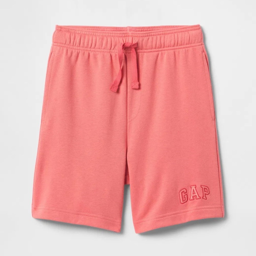 GAP Erkek Çocuk Logo Pull-On Relaxed Havlu Kumaş Şort Pembe