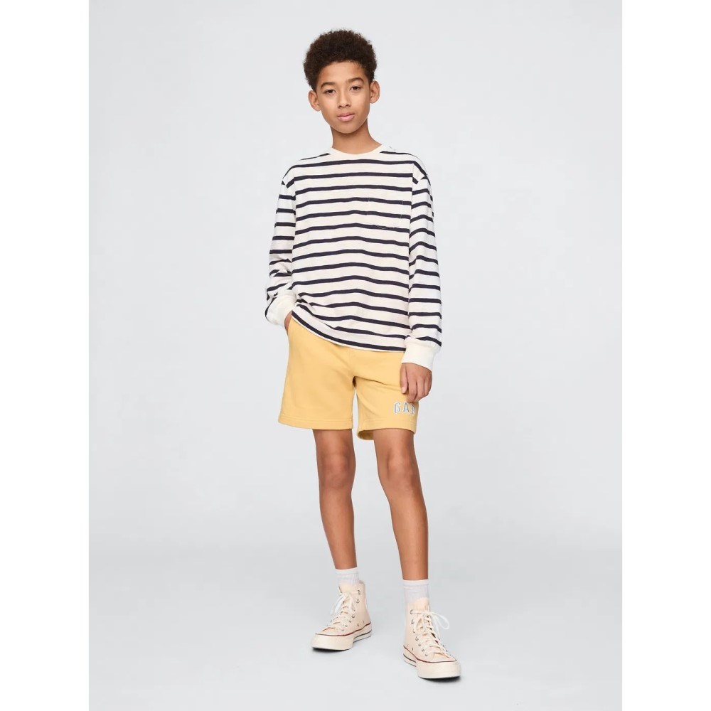 GAP Erkek Çocuk Logo Pull-On Relaxed Havlu Kumaş Şort Sarı