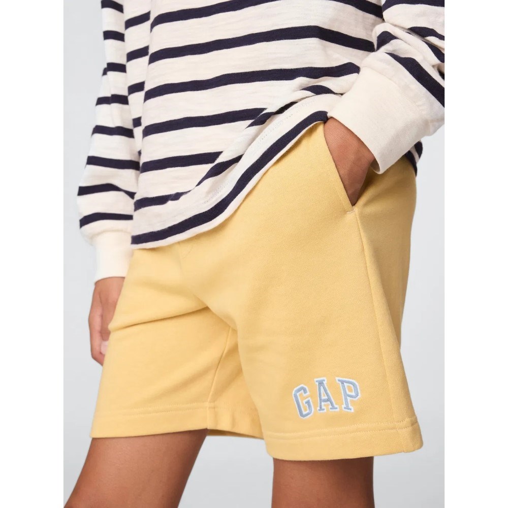 GAP Erkek Çocuk Logo Pull-On Relaxed Havlu Kumaş Şort Sarı