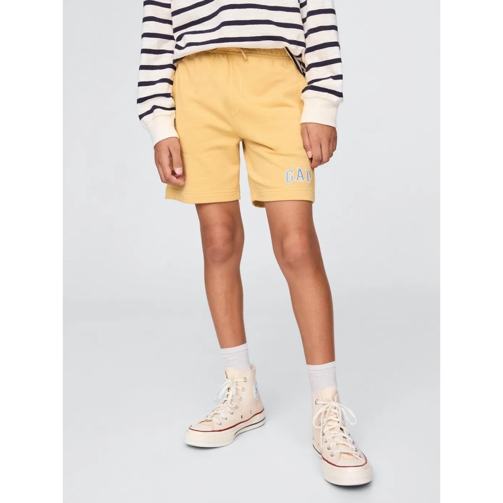 GAP Erkek Çocuk Logo Pull-On Relaxed Havlu Kumaş Şort Sarı