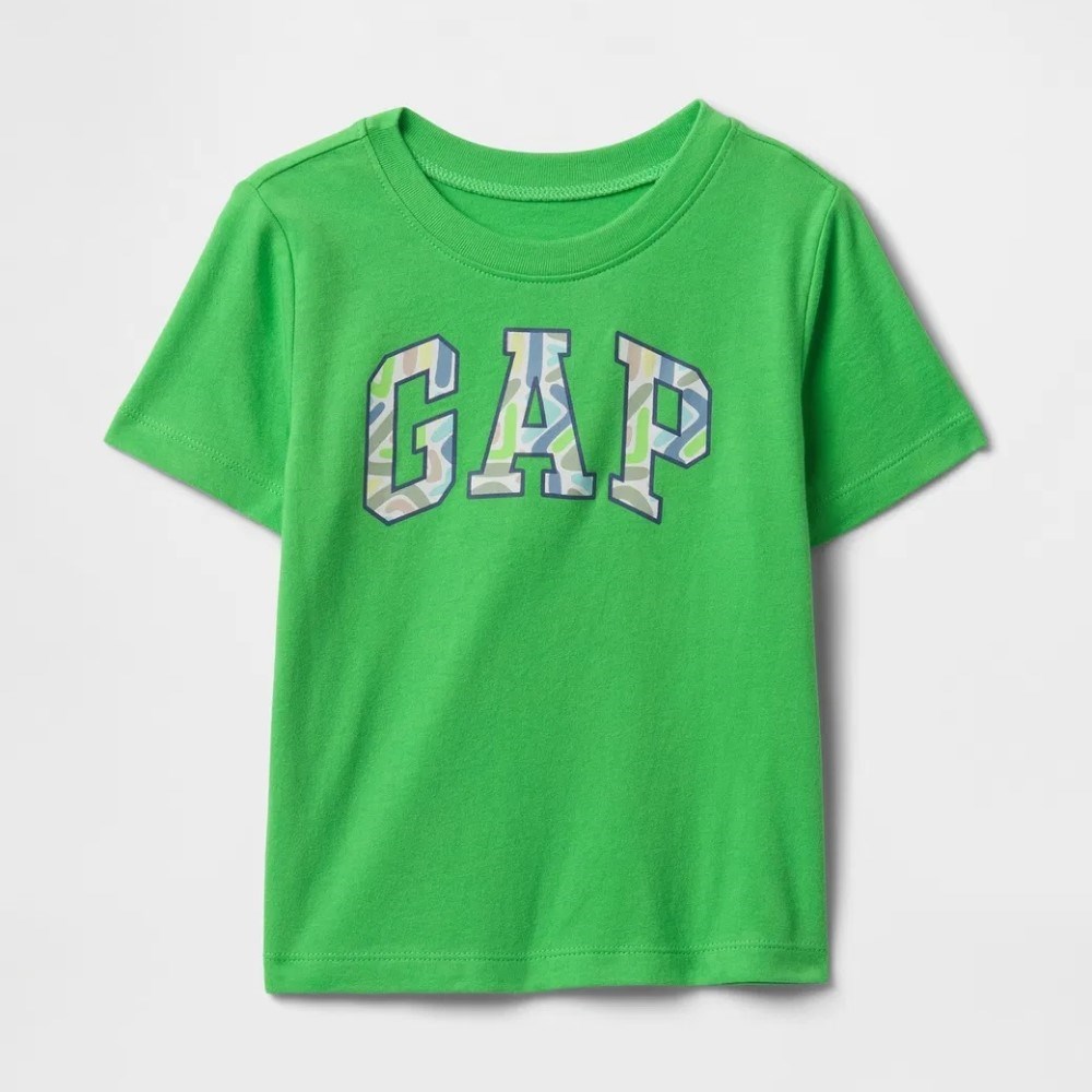 GAP Logo Erkek Bebek Kısa Kol T-shirt Yeşil