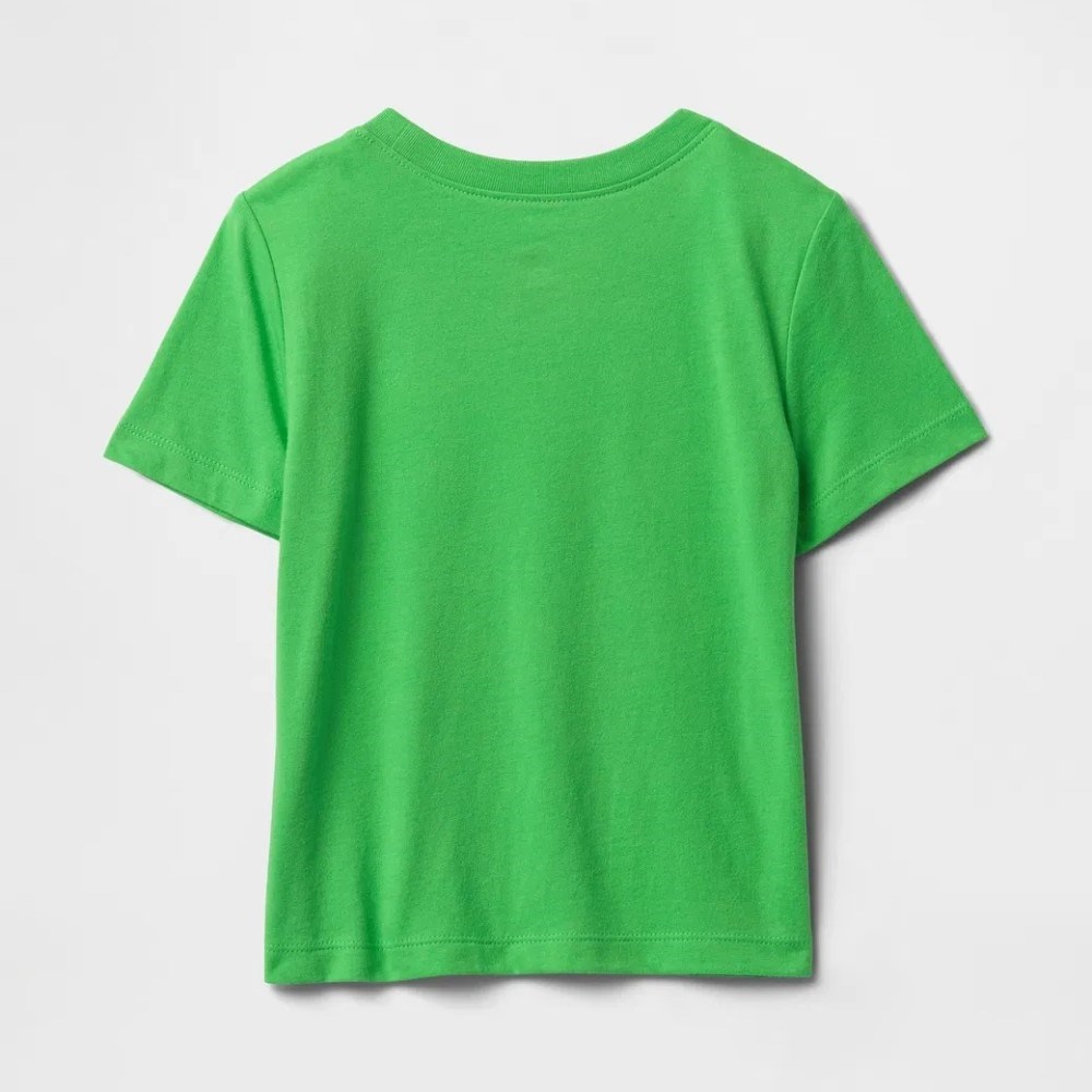 GAP Logo Erkek Bebek Kısa Kol T-shirt Yeşil