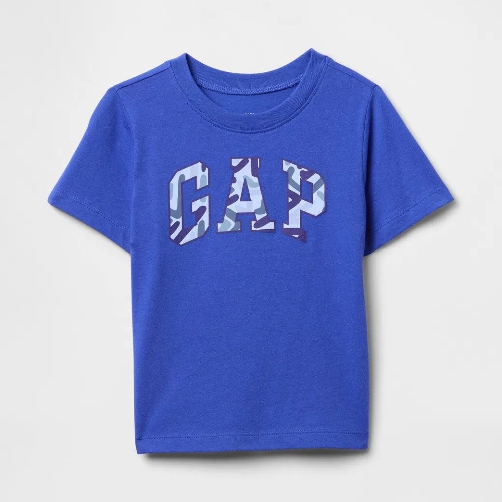 GAP Logo Erkek Bebek Kısa Kol T-shirt Mavi