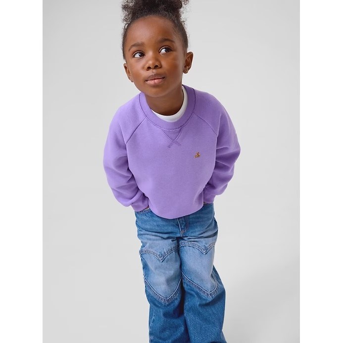 GAP Kız Bebek Kalp Desenli Denim Pantolon Mavi