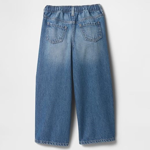 GAP Kız Bebek Kalp Desenli Denim Pantolon Mavi
