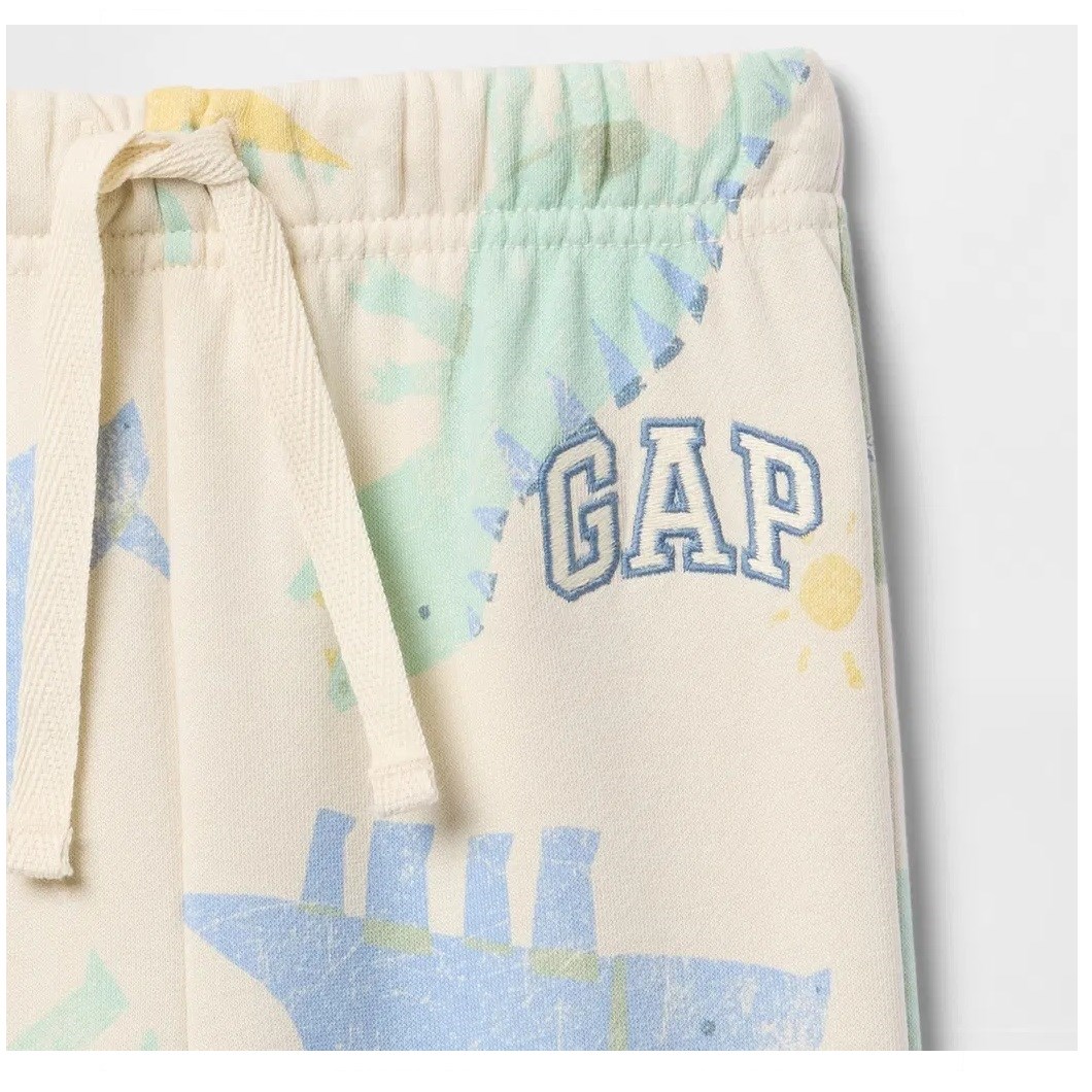GAP Logo Erkek Bebek Relaxed Pull-On Jogger Eşofman Altı Krem