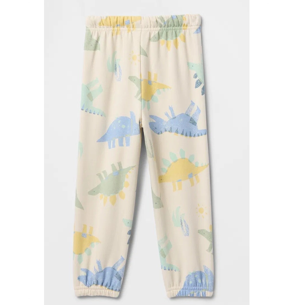GAP Logo Erkek Bebek Relaxed Pull-On Jogger Eşofman Altı Krem