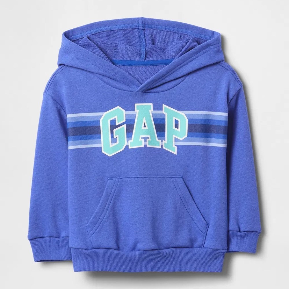 GAP Logolu Erkek Bebek Relaxed Fleece S-Shirt Mavi