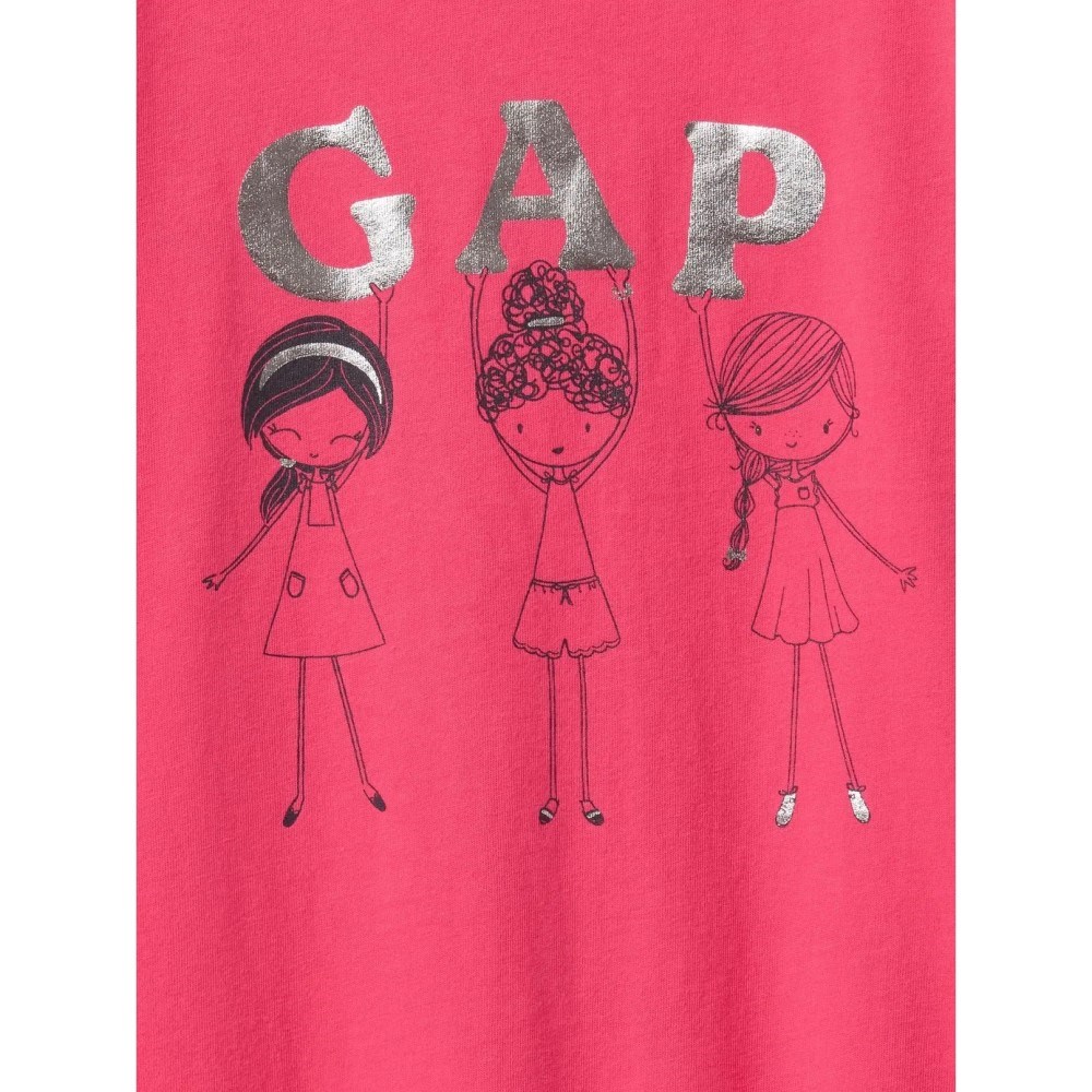 GAP Kız Bebek Grafikli Kısa Kol T-shirt Pembe