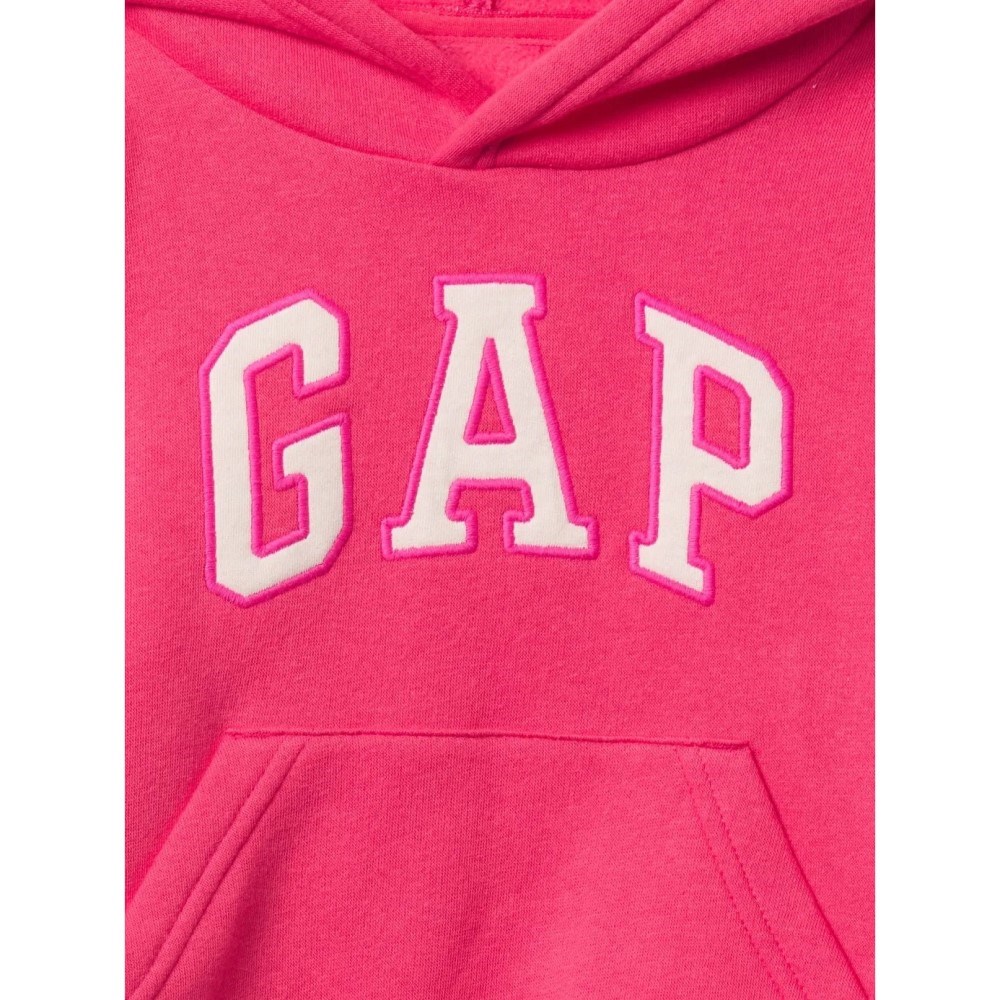 GAP Logolu Kız Bebek Kapşonlu S-Shirt Pembe
