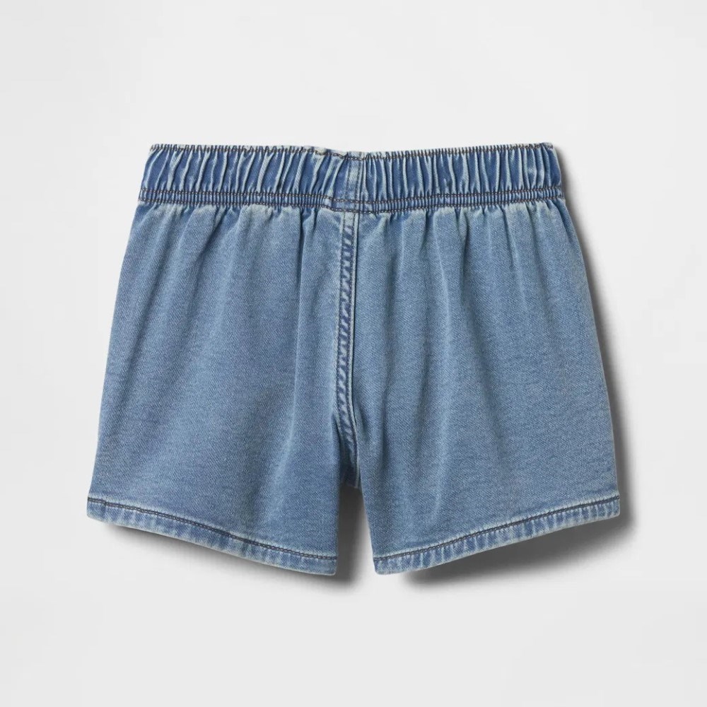 GAP Kız Çocuk High Rise Pull-On Jean Şort Mavi