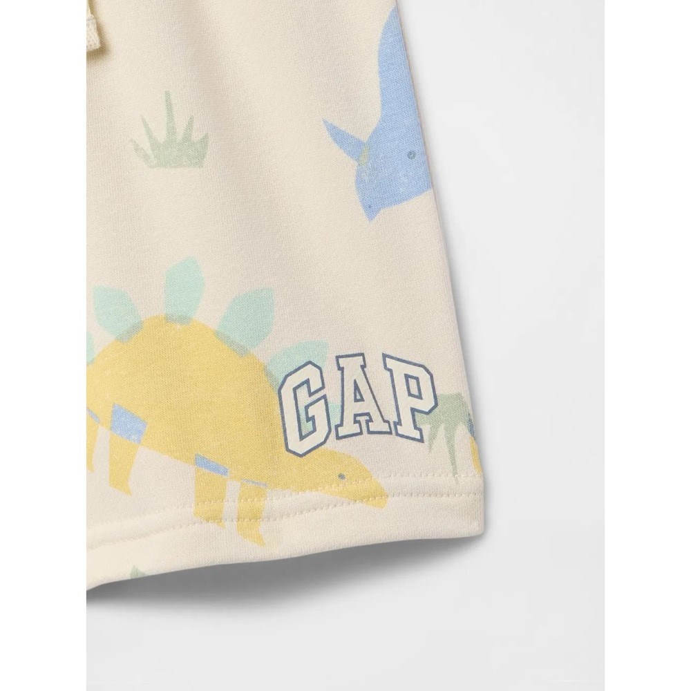 GAP Logo Erkek Bebek Desenli Şort Krem