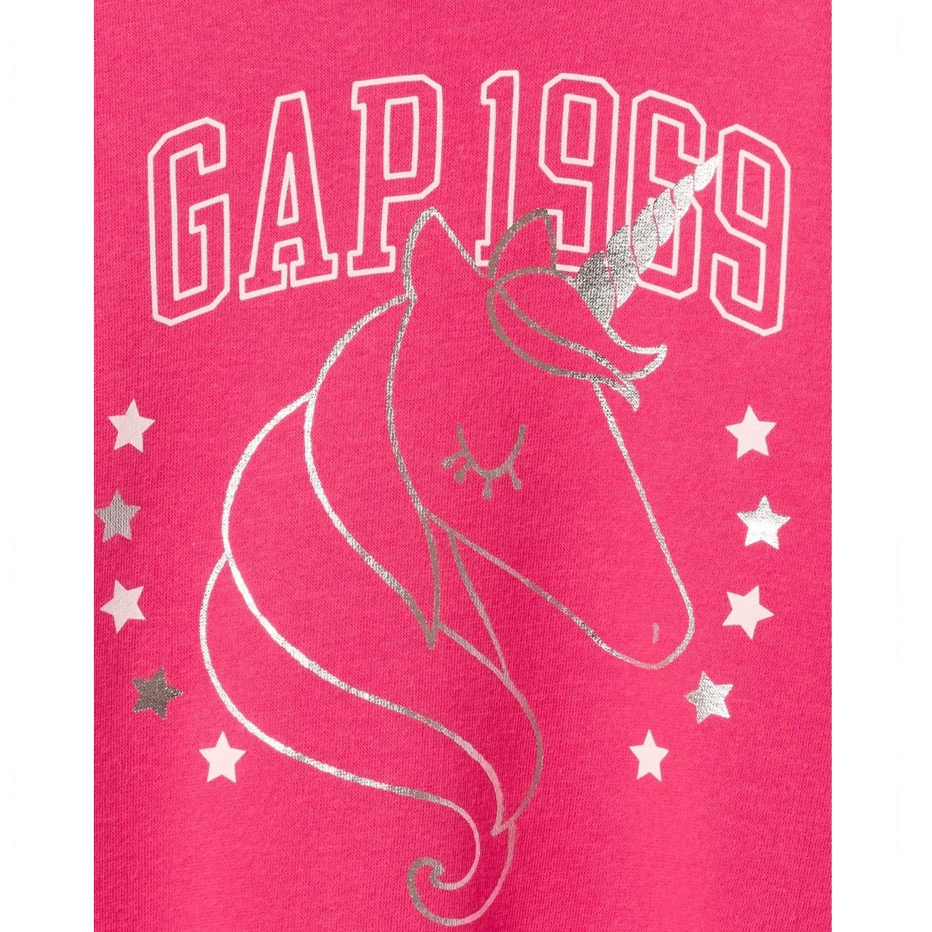 GAP Kız Bebek Havlu Kumaş Grafikli Uzun Kol S-shirt Pembe
