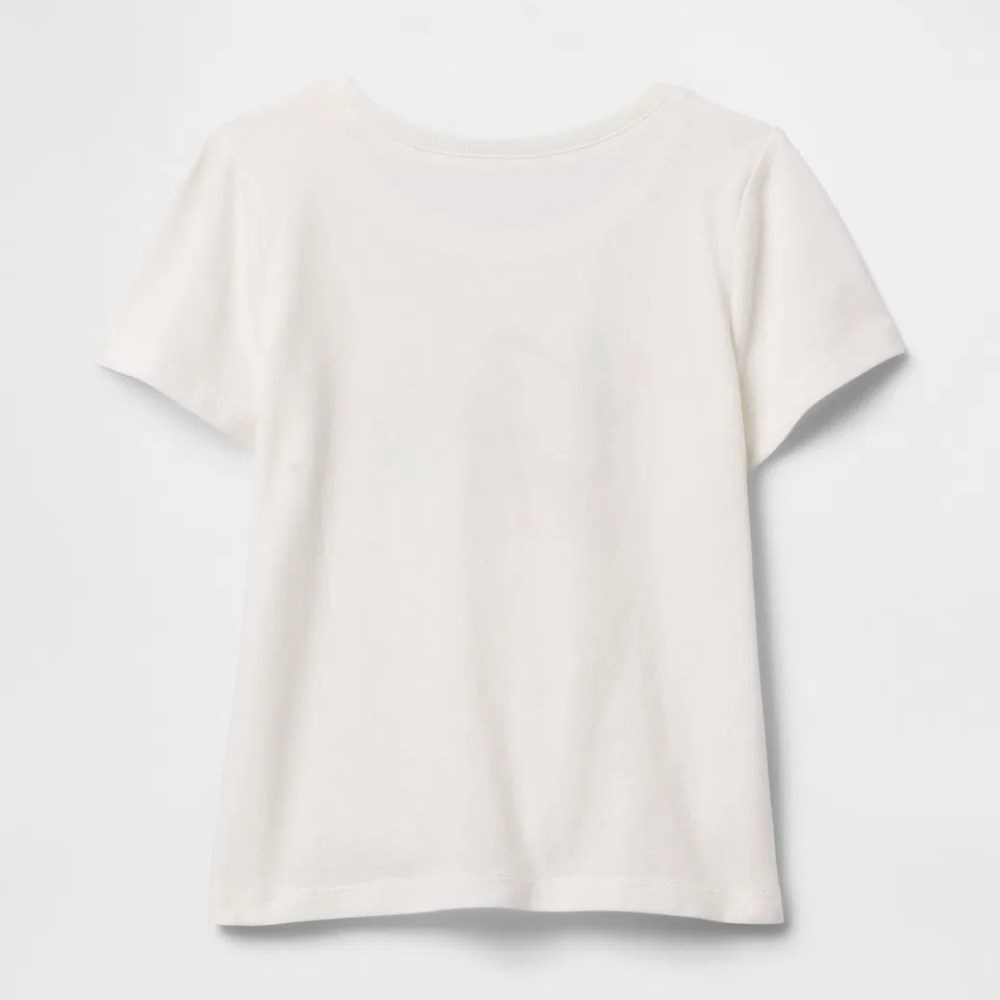 GAP Kız Bebek Grafikli Kısa Kol T-shirt Beyaz