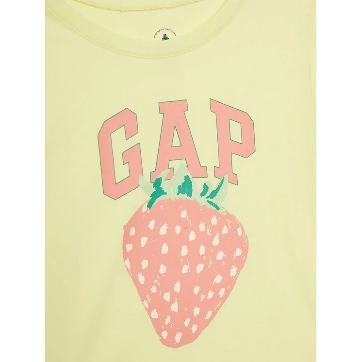 GAP Kız Bebek Grafikli Kısa Kol T-shirt Sarı