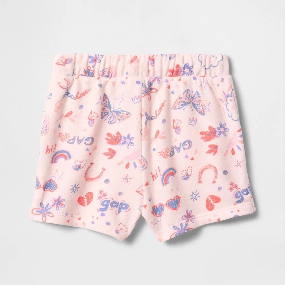 GAP Logo Kız Bebek Havlu Kumaş Pull-On Şort Pembe