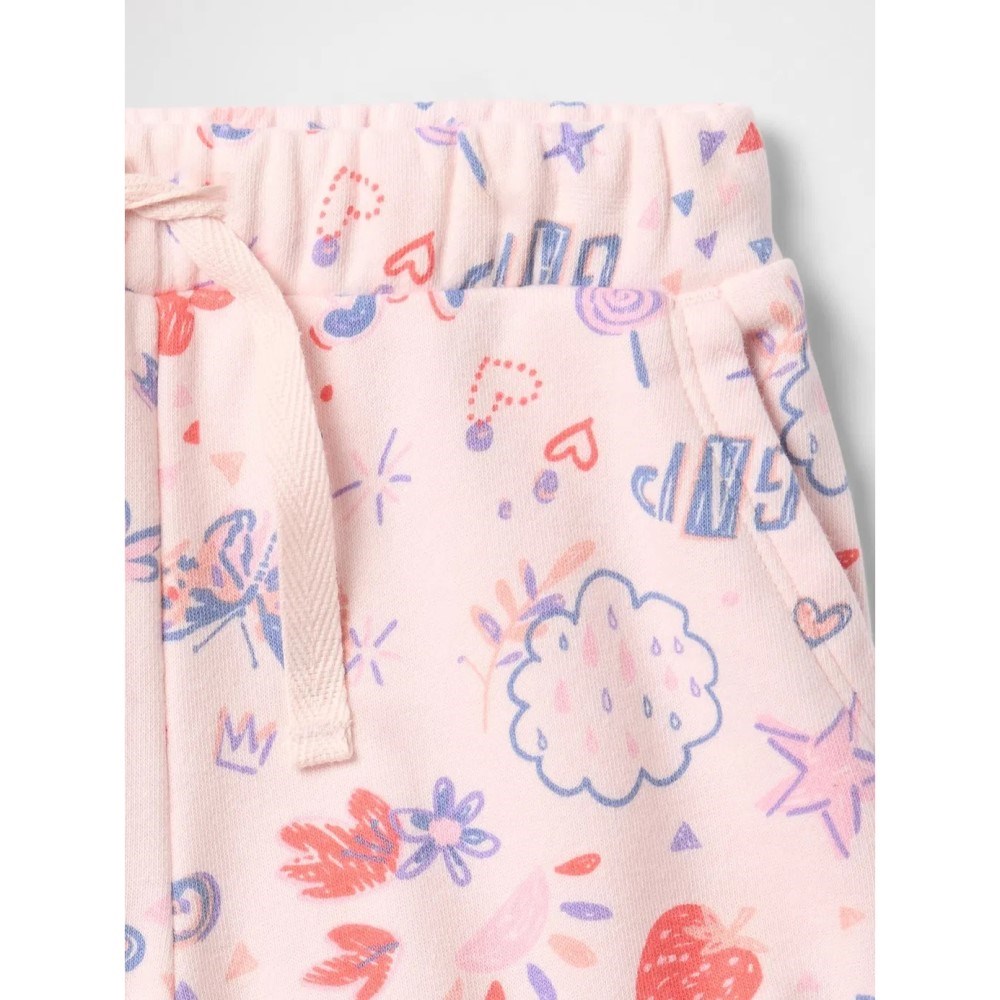 GAP Logo Kız Bebek Havlu Kumaş Pull-On Şort Pembe