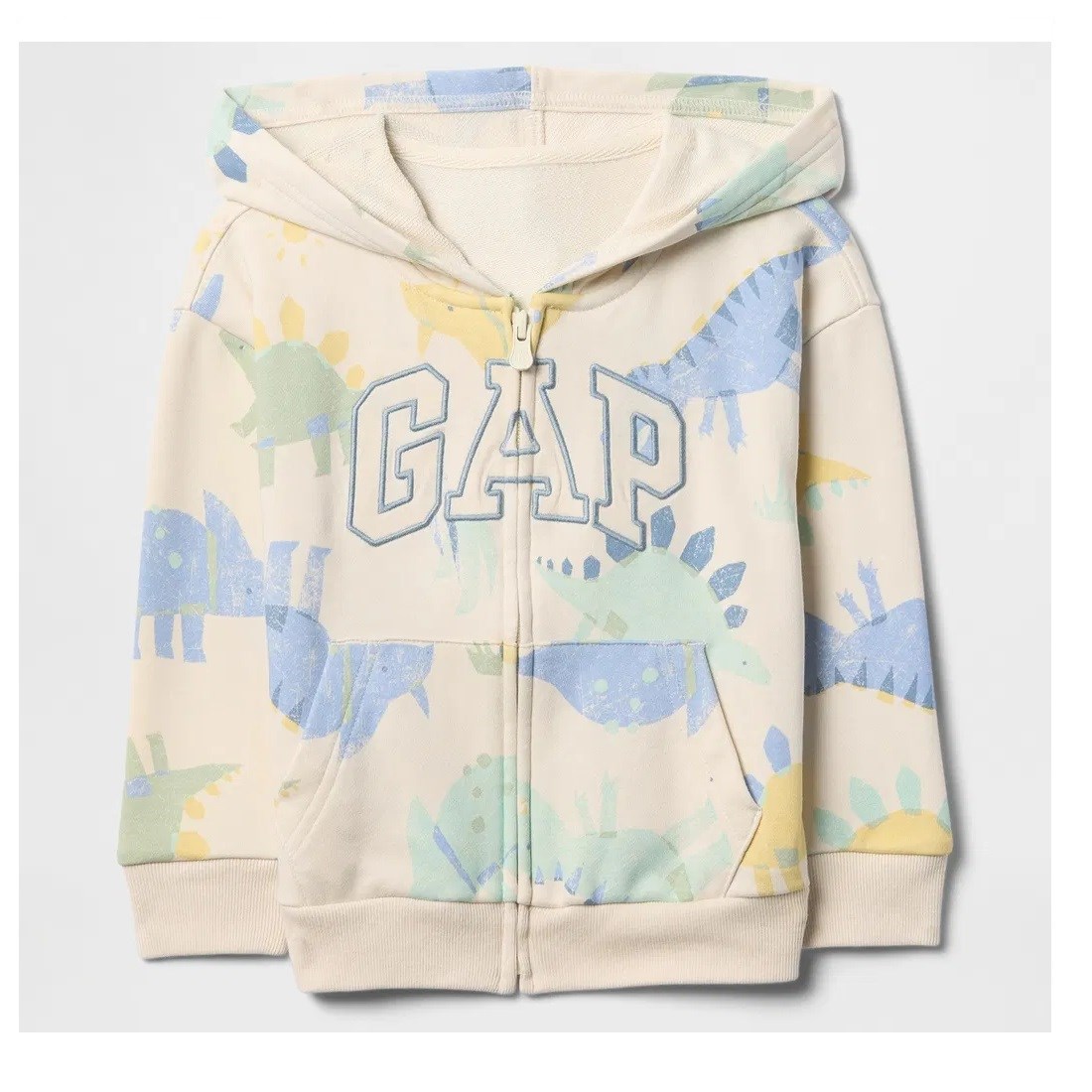 GAP Logolu Erkek Bebek Relaxed Fermuarlı Havlu Kumaş S-Shirt Ceket Krem