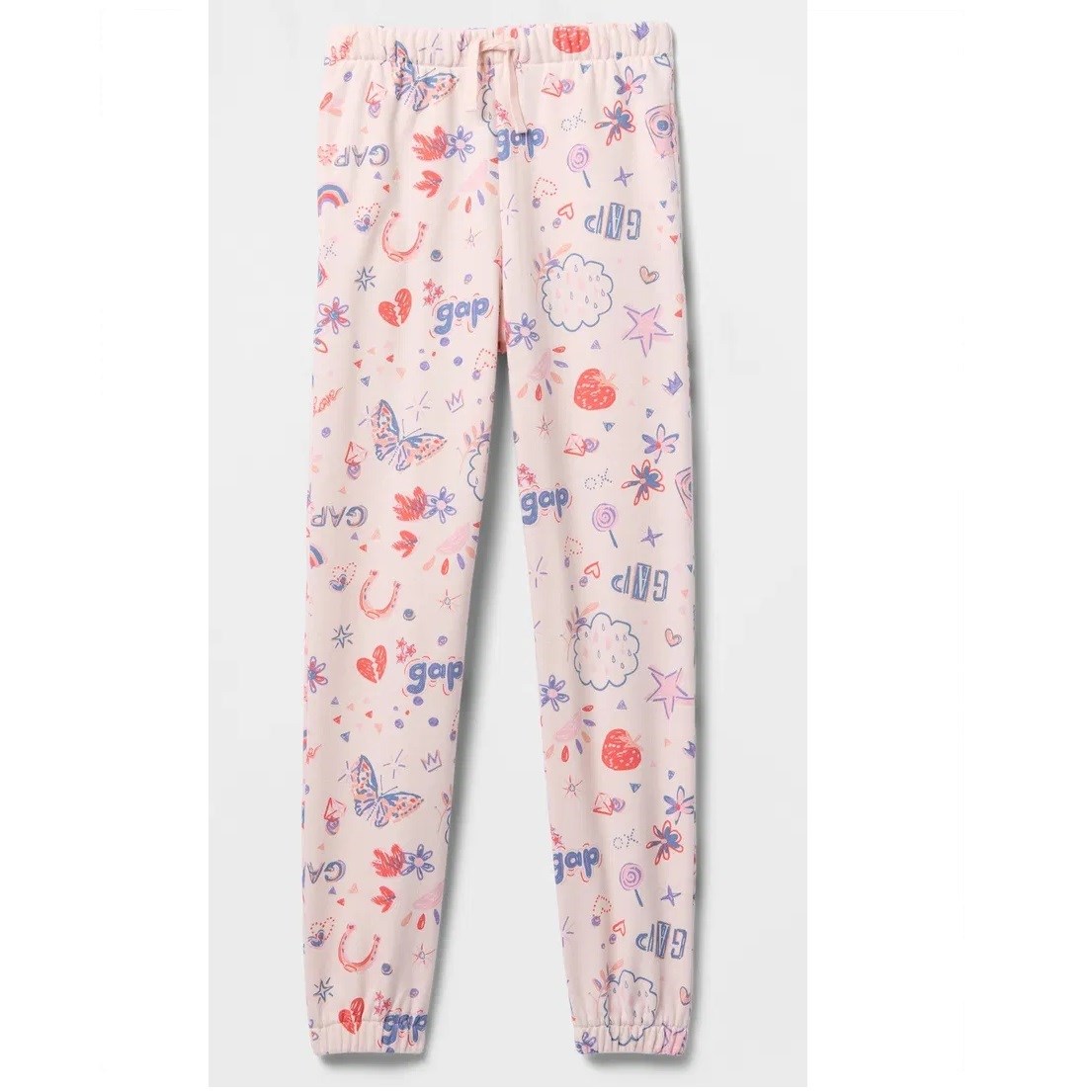 GAP Kız Çocuk Fransız Havlu Kumaş Jogger Eşofman Altı Pembe