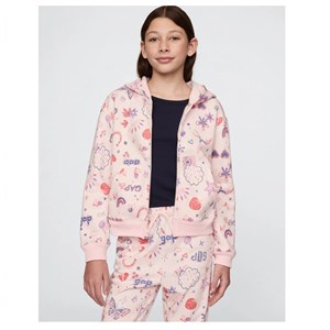 GAP Logolu Kız Çocuk Fransız Havlu Kumaş Fermuarlı S-shirt Ceket