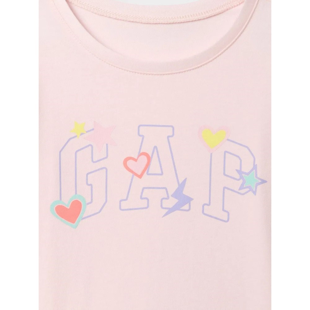 GAP Kız Bebek Grafikli Kısa Kol T-shirt Pembe