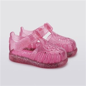 İgor Yazlık Çocuk Sandaleti Tobby Gloss Transparante- Fuchsia Glitter