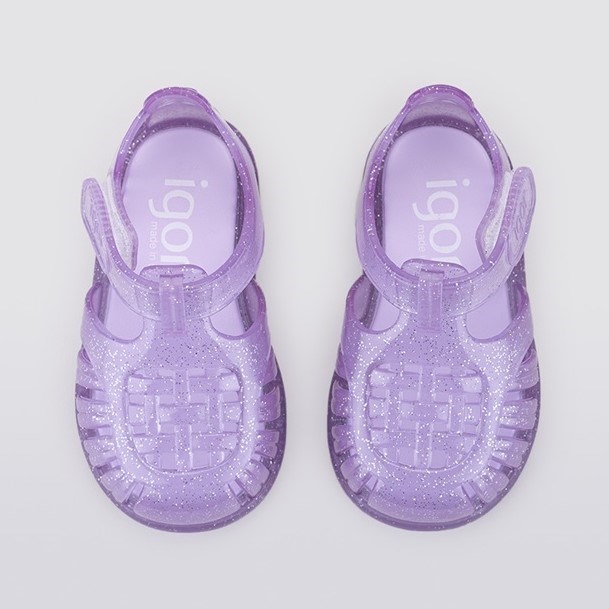 İgor Yazlık Çocuk Sandaleti Tobby Gloss - Lilac Glitter Mor