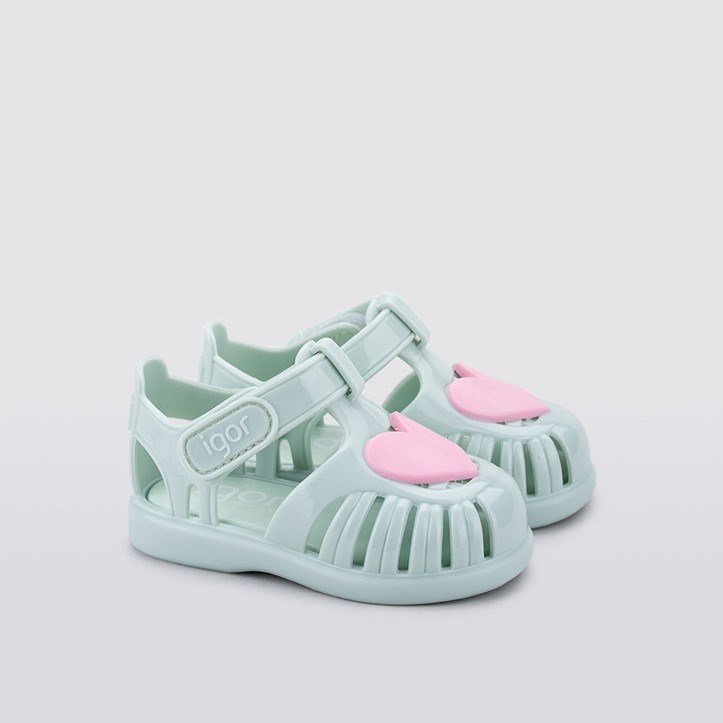 İgor Yazlık Çocuk Sandaleti Tobby Gloss Love - Mint Yeşil