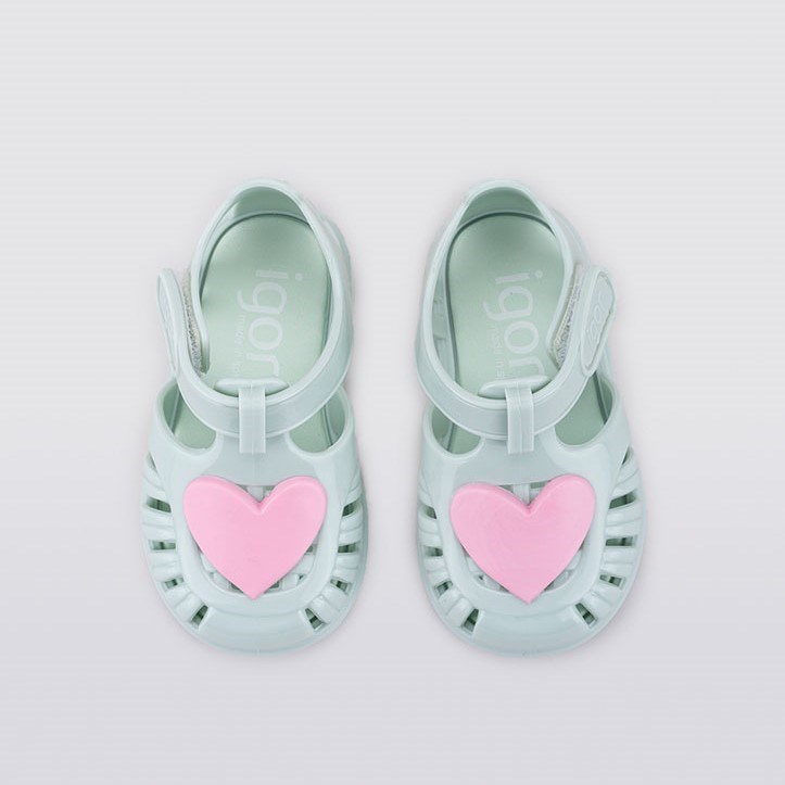 İgor Yazlık Çocuk Sandaleti Tobby Gloss Love - Mint Yeşil