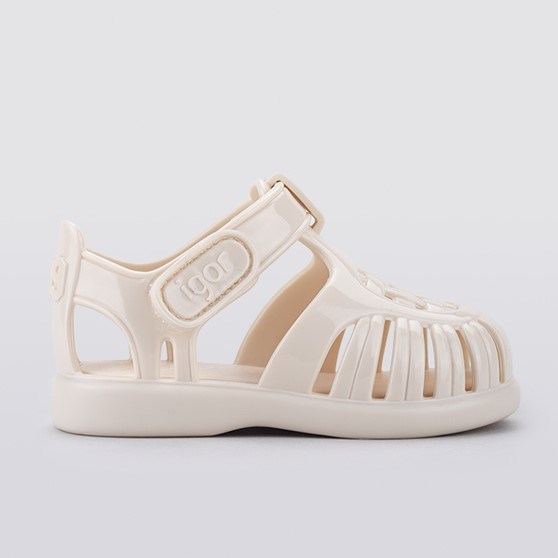İgor Yazlık Çocuk Sandaleti Tobby Gloss - Ivory Krem