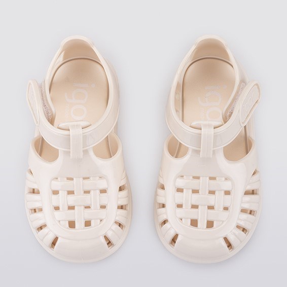 İgor Yazlık Çocuk Sandaleti Tobby Gloss - Ivory Krem
