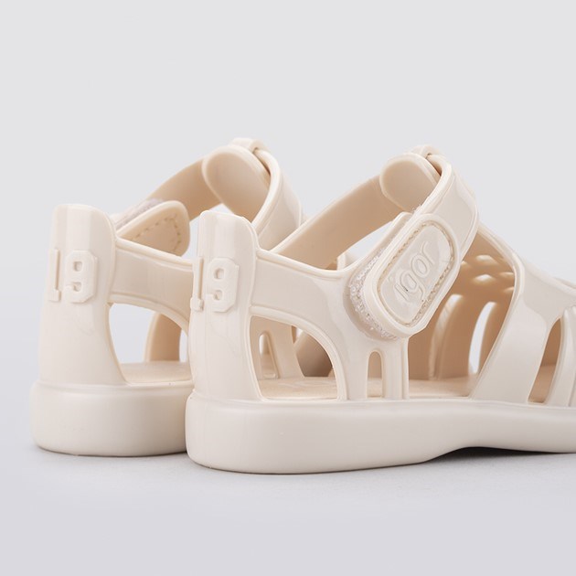 İgor Yazlık Çocuk Sandaleti Tobby Gloss - Ivory Krem