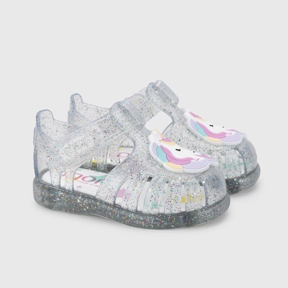 igor Yazlık Çocuk Sandaleti Tobby Multi Glitter- Unicorn Beyaz